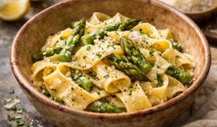 papardelle with asparagus