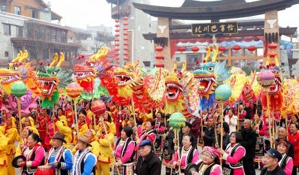 Residents of Mianyang, China, dress up for dragon dances to welcome the Year of the Dog on Feb. 16.